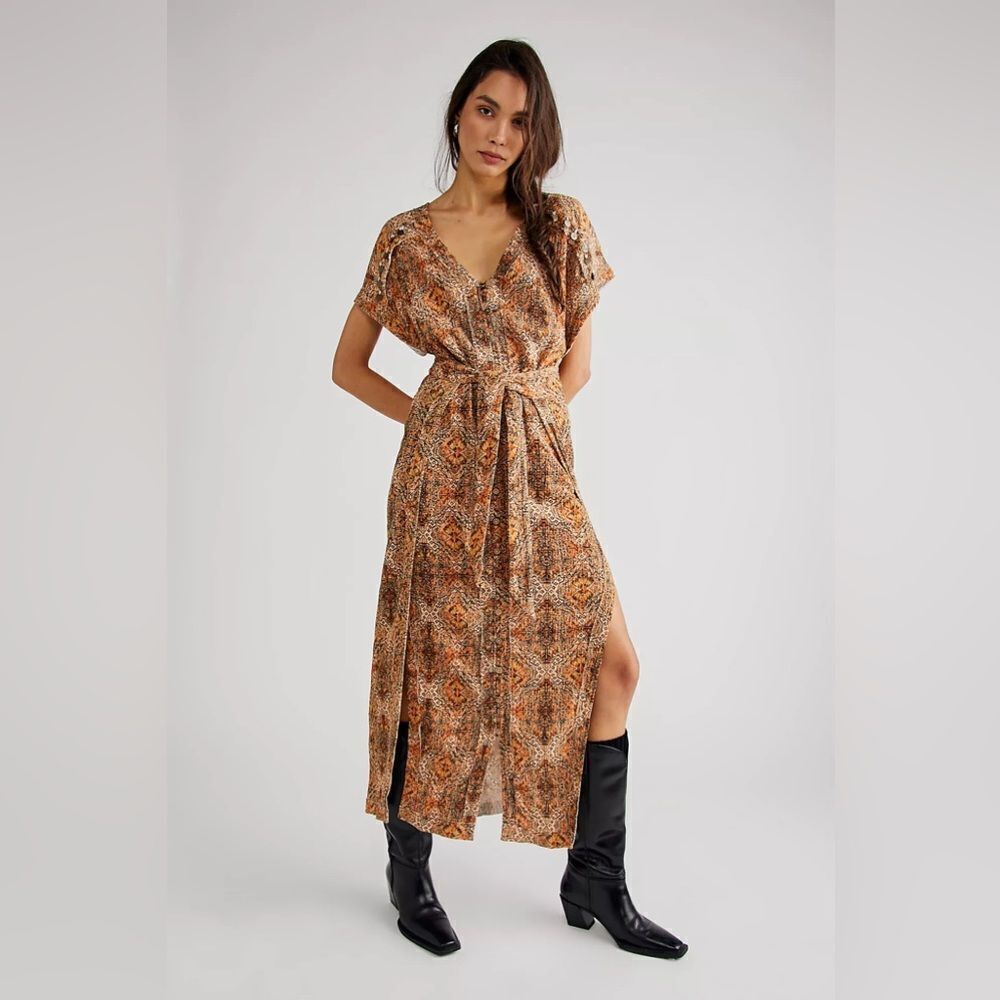 Free People Farrah Midi Dress Large